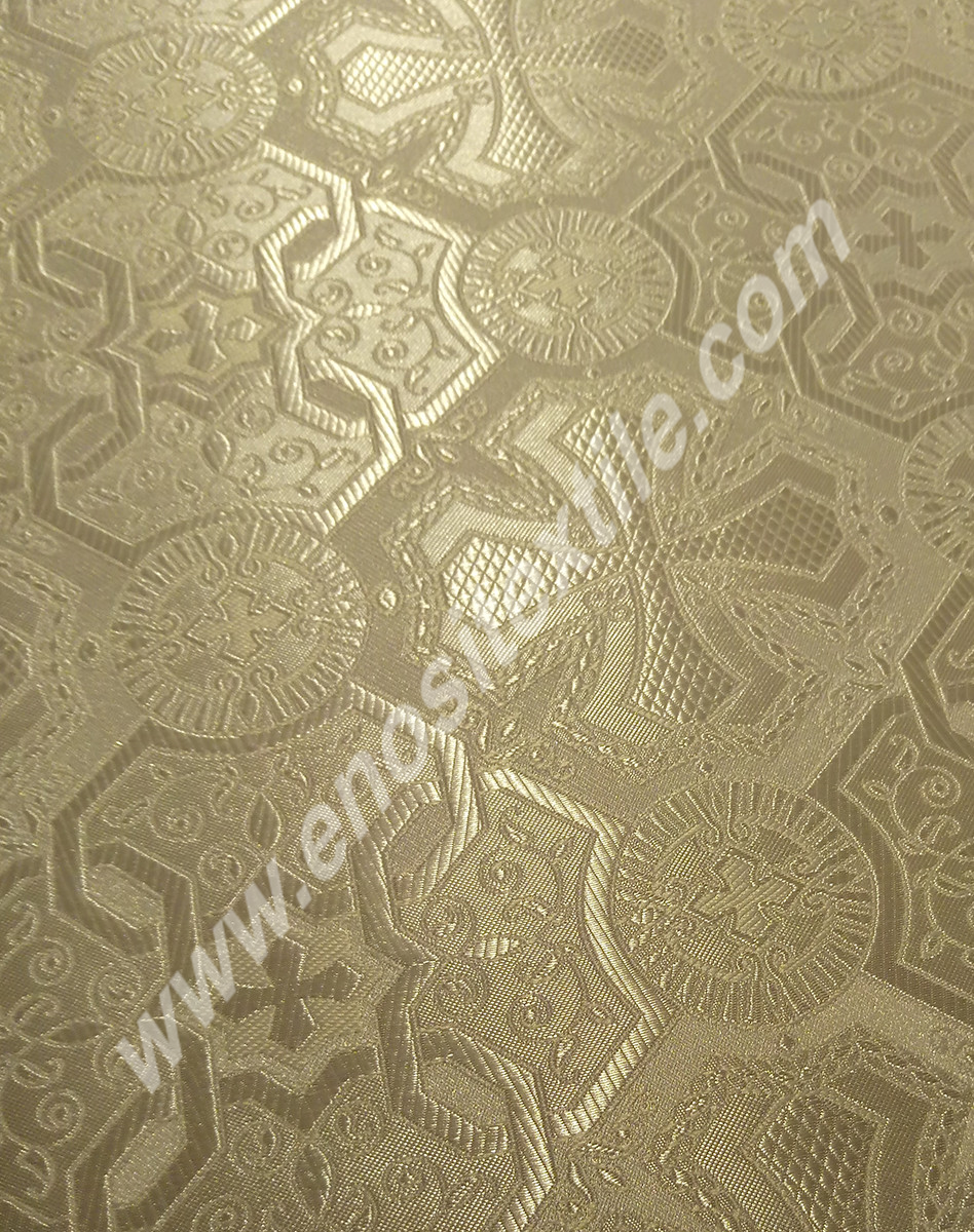 KL-002 White-Silver Brocade Fabrics